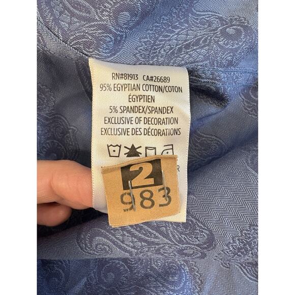 Robert Graham HAYSTACK Blue Paisley Classic Fit Button Up Long Sleeve Men’s L - Picture 3 of 16